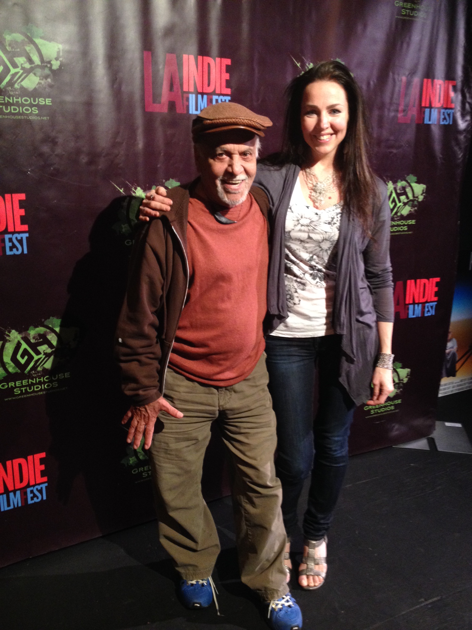 At the LA INDIE Film Festival screening of How a Man Gets Ready. With Gerry Bednob.
