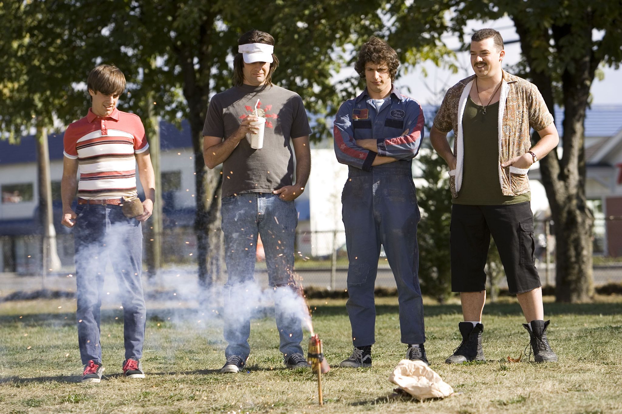 Still of Bill Hader, Danny McBride, Jorma Taccone and Andy Samberg in Hot Rod (2007)