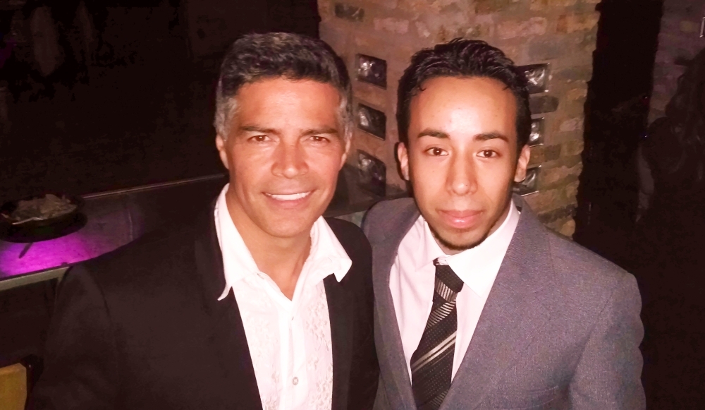 With actor Esai Morales