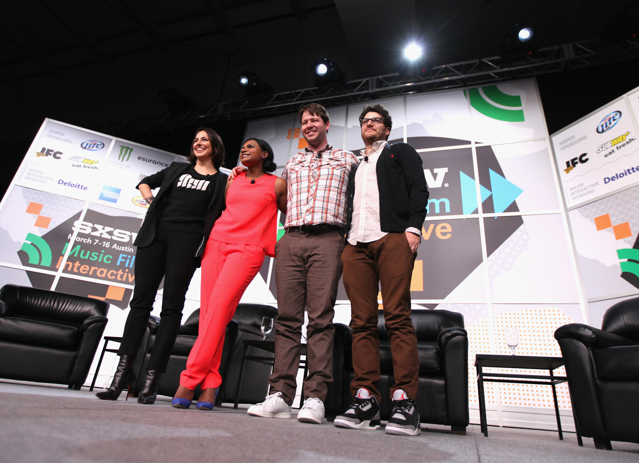 Ike Barinholtz, Adam Pally, Mindy Kaling and Anne Fulenwider at event of The Mindy Project (2012)