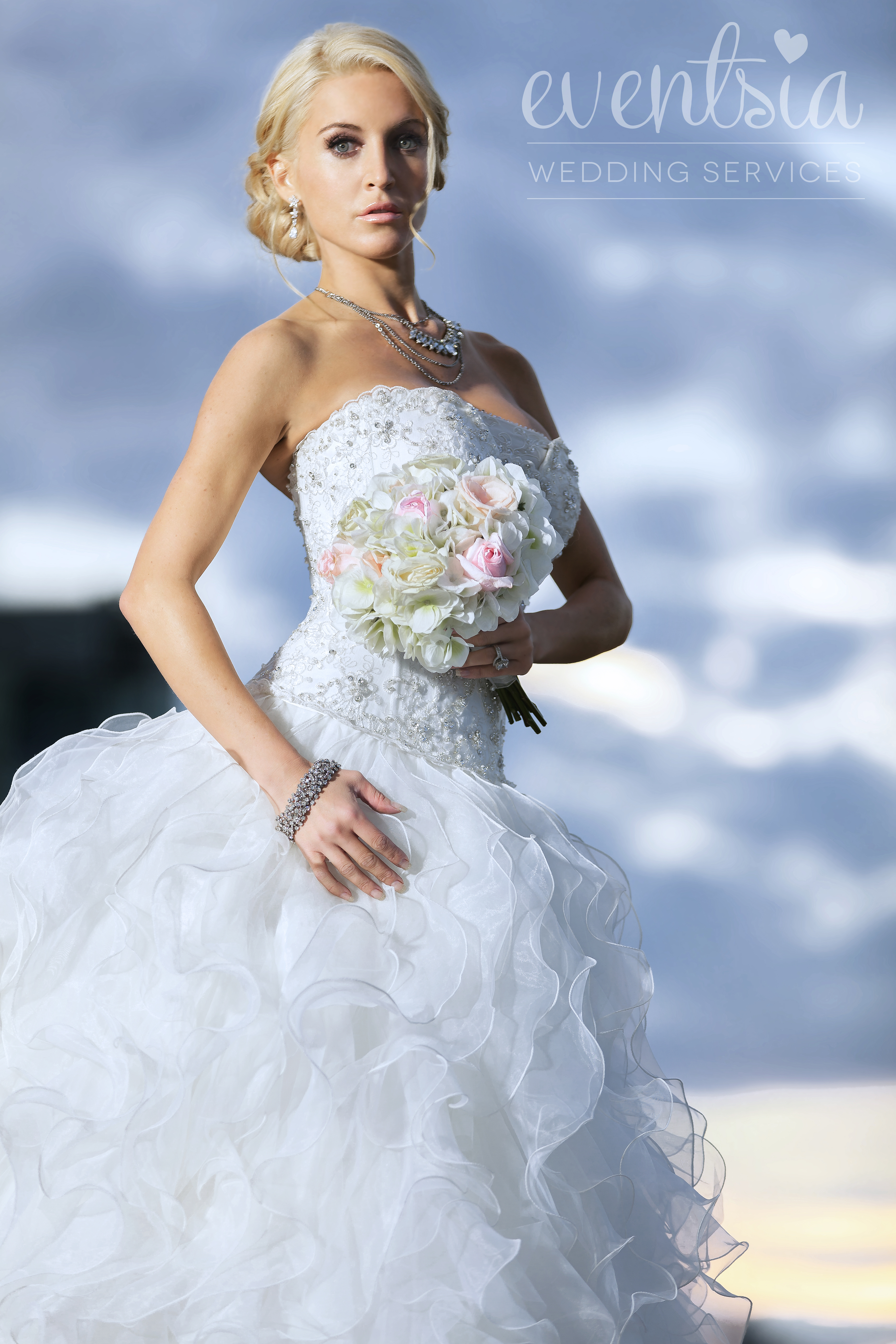 Model: Vendella Sonia Bridal editorial advertisement for Eventsia