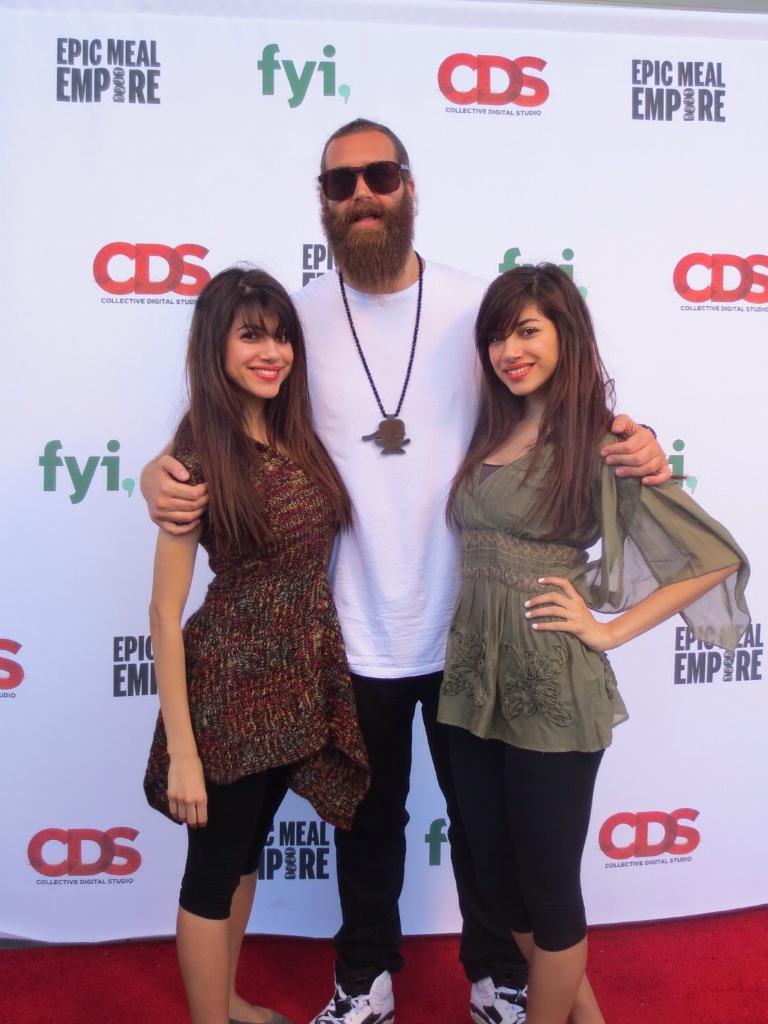 Epic Meal Empire premier, Harley Morenstein, Dahlia and Dia Tequali