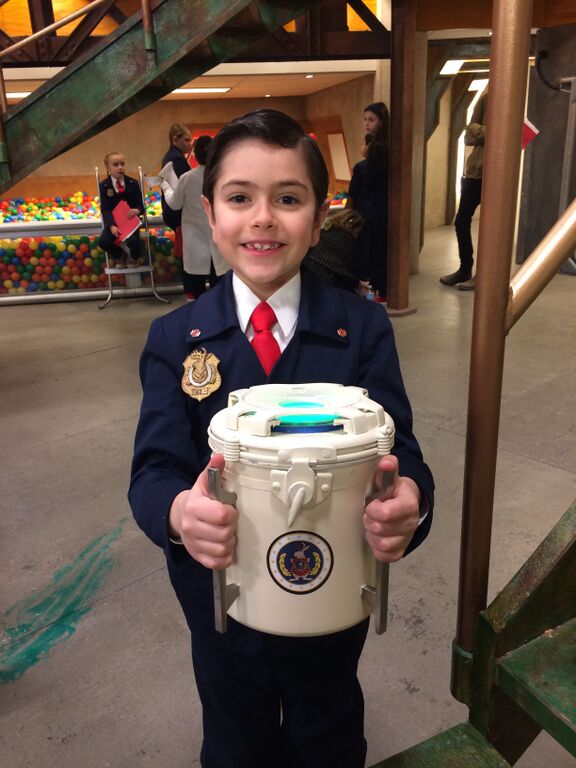 As new agent Ori on the set of Odd Squad