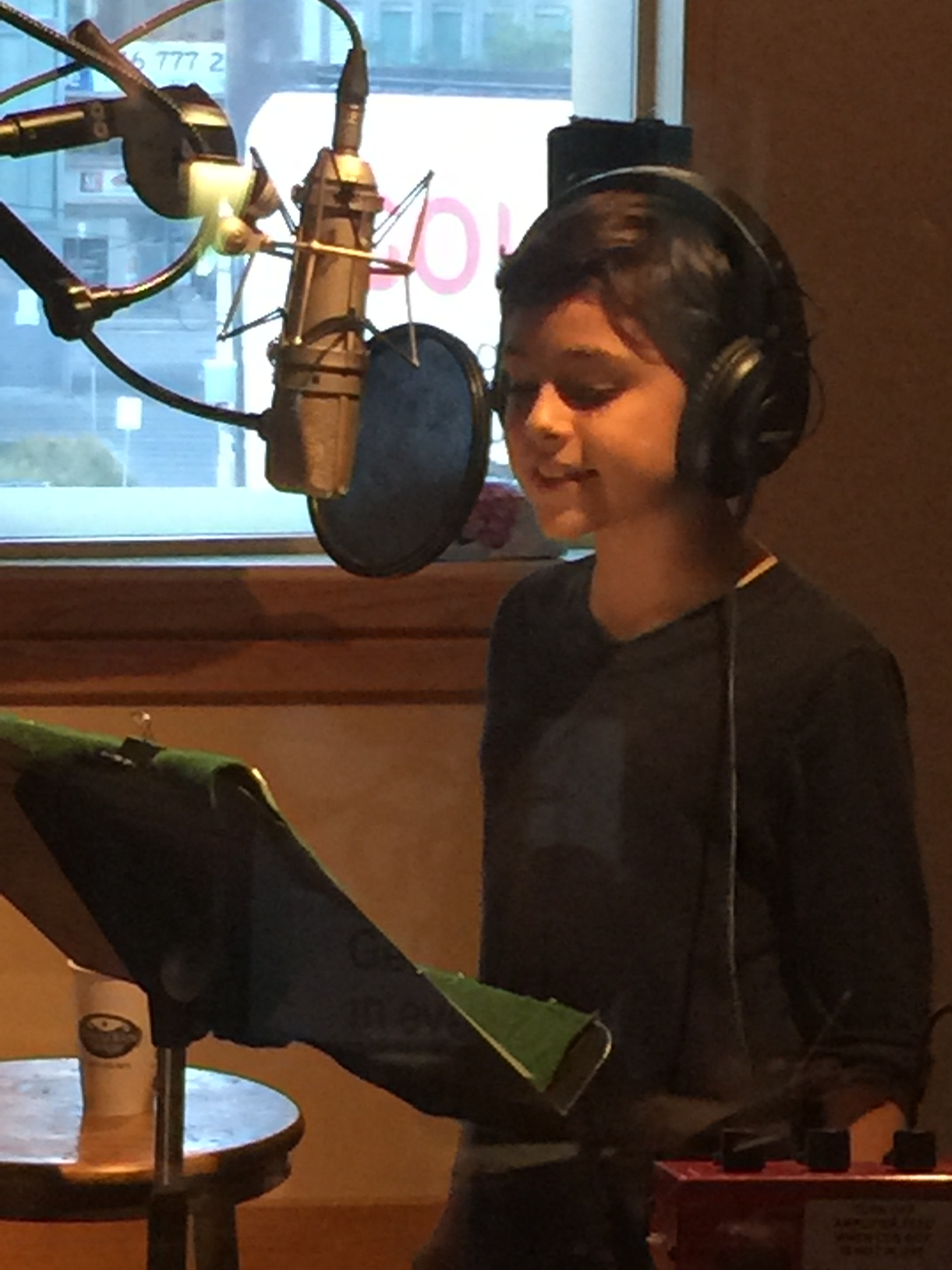 Samuel in a recording session of the animated series Paw Patrol