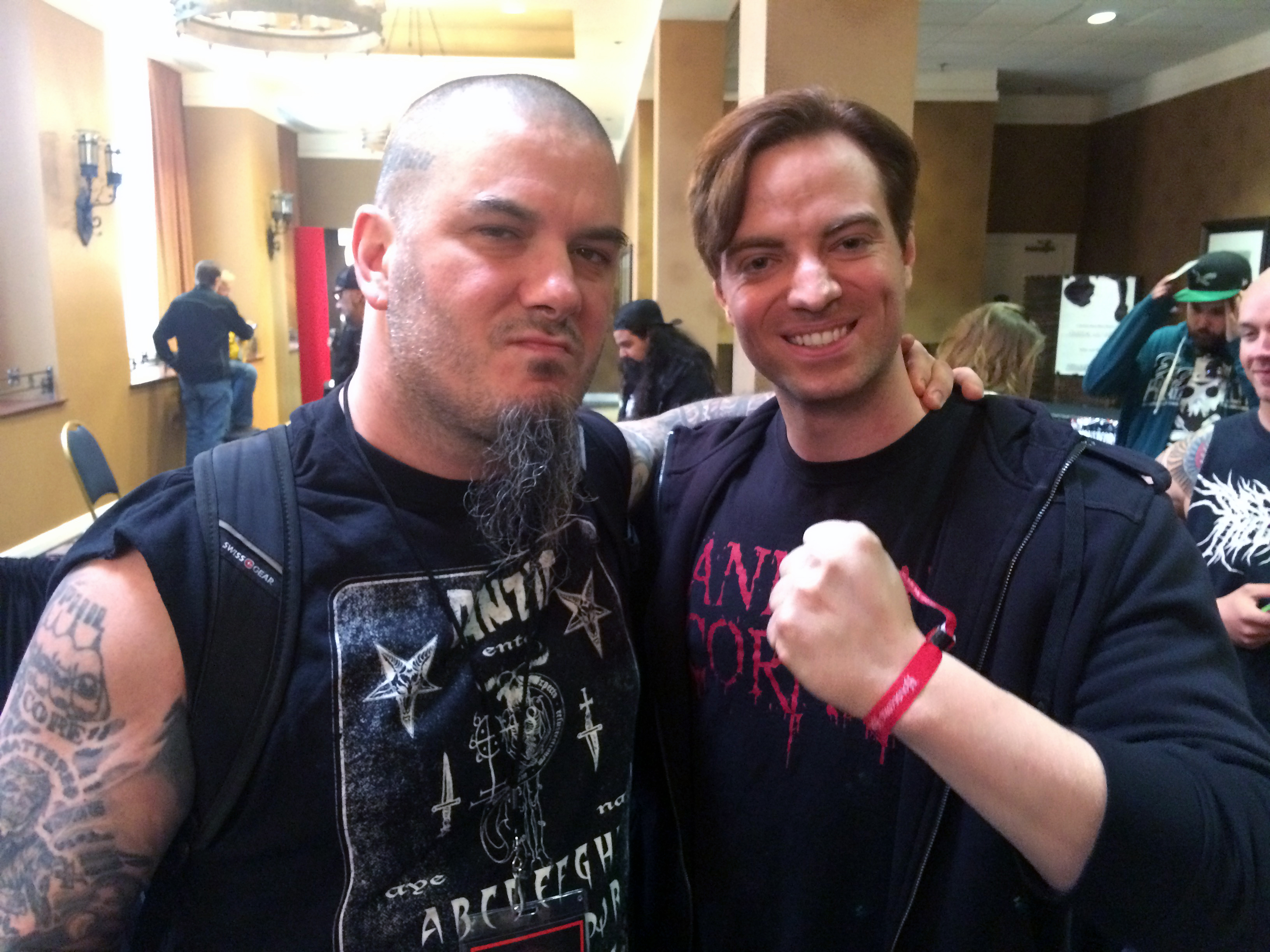 With Philip H. Anselmo at his annual Housecore Horror Film Festival (11/14/2015).