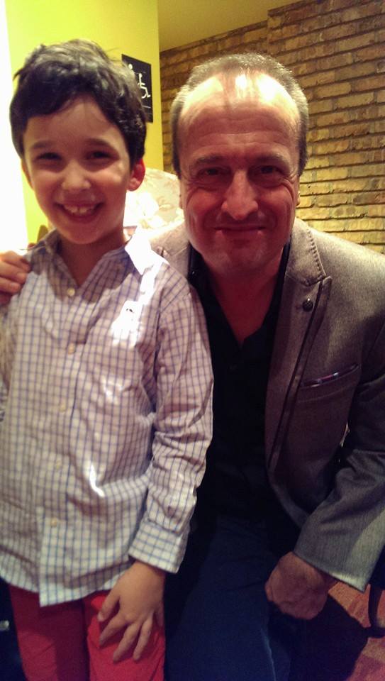 Theo with his director Gary Griffin at the opening night press party for Appropriate.