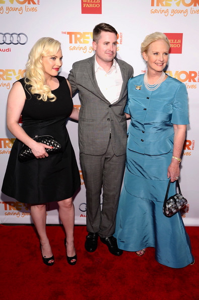 Meghan, Jimmy and Cindy McCain at TREVOR PROJECT award ceremony honoring their mother Cindy McCain