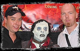 Me, Pete Zedlacher and the dummie used for Bub in Romero's 'Day of the Dead'