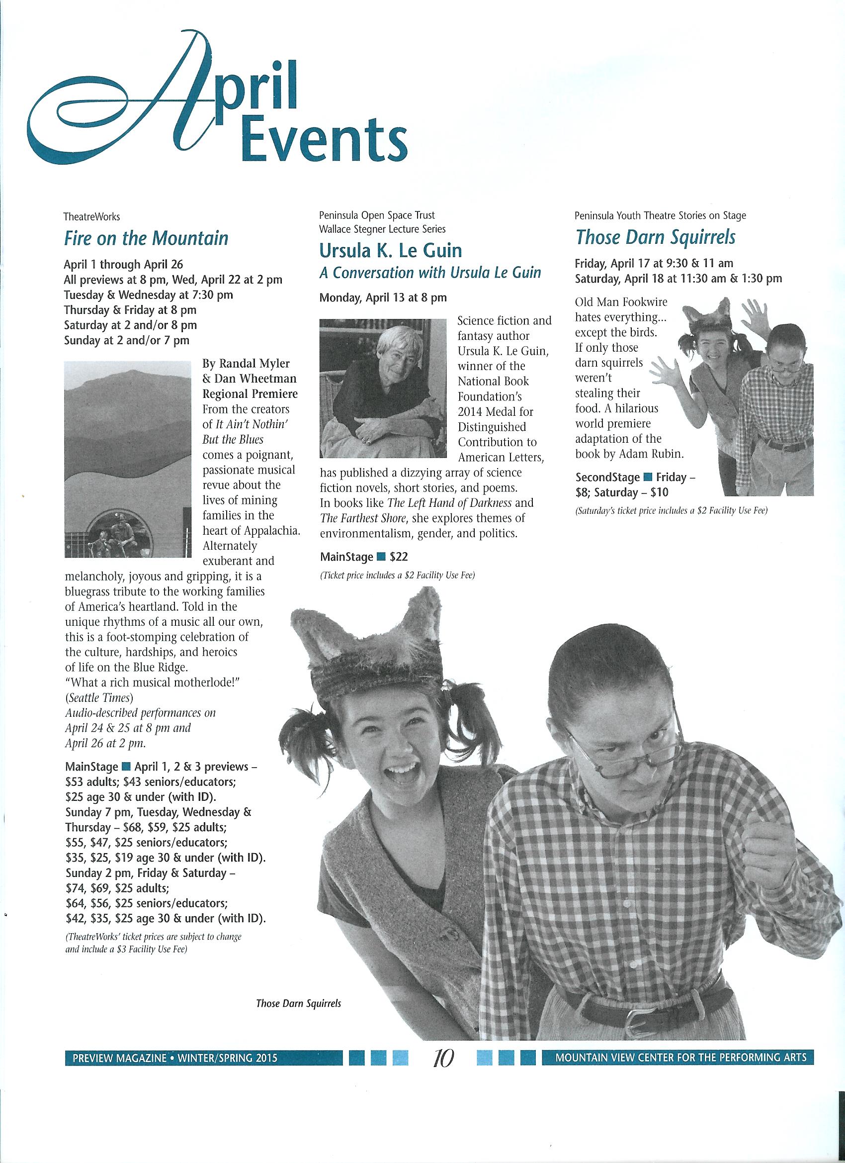 Mountain View Center for Performing Arts Magazine