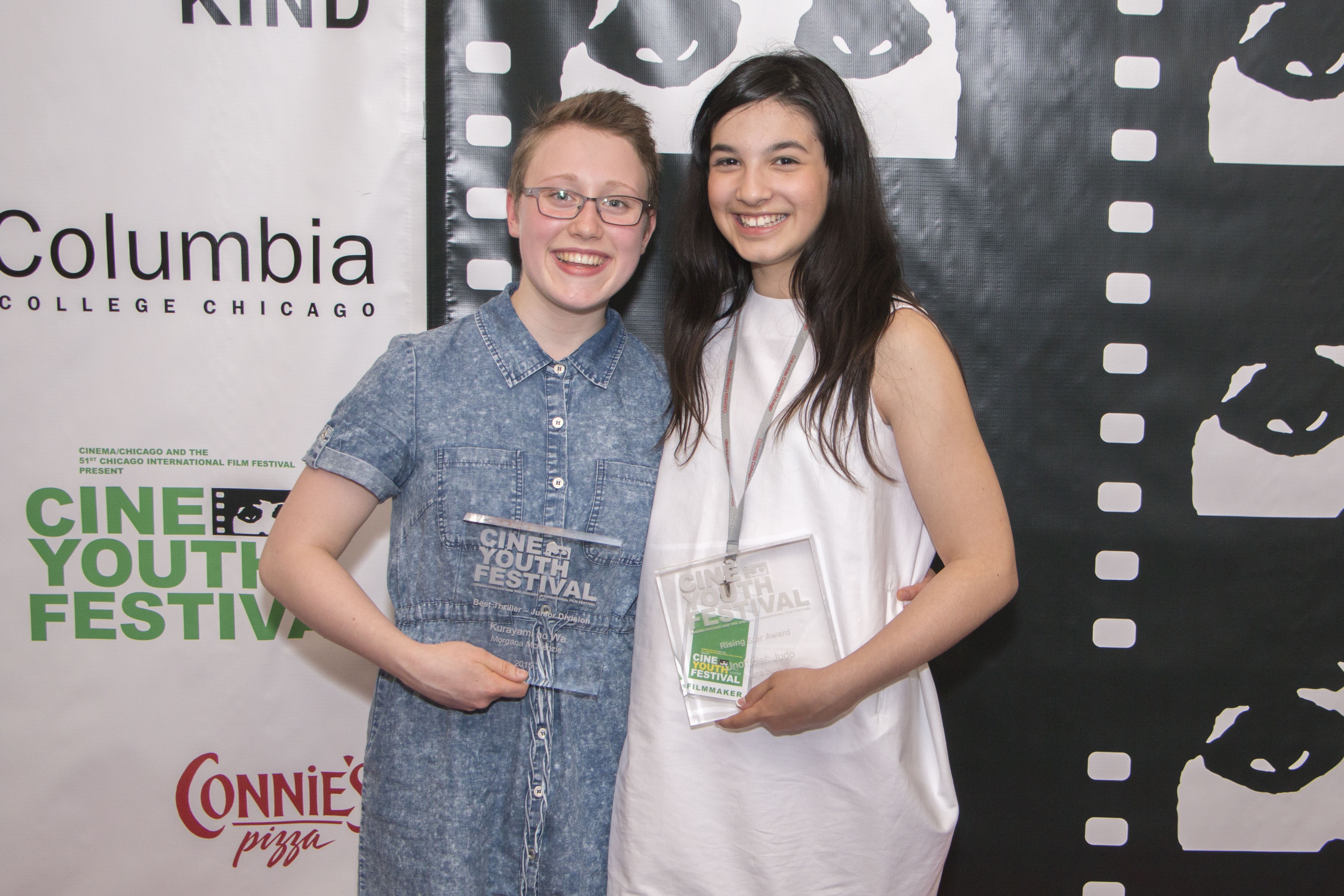 Young Belgian filmmaker Ivana Noa with Canadian filmmaker Morgana McKenzie