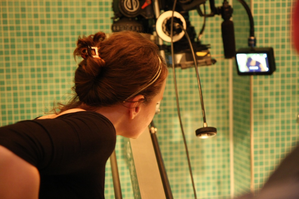 Lolita Büttner on the set from the shortfilm SO WIE DU MIR SO ICH DIR