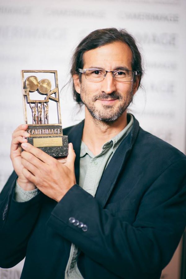 Mauricio Vidal receiving a Special Mention in the Documentary Feature Competition at Camerimage 2014.