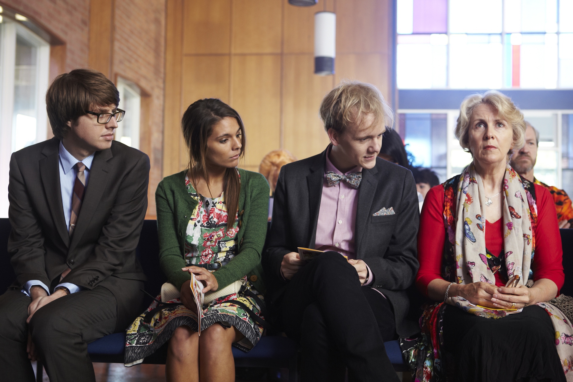 Still of Debra Lawrance, Caitlin Stasey, Josh Thomas and Thomas Ward in Please Like Me (2013)