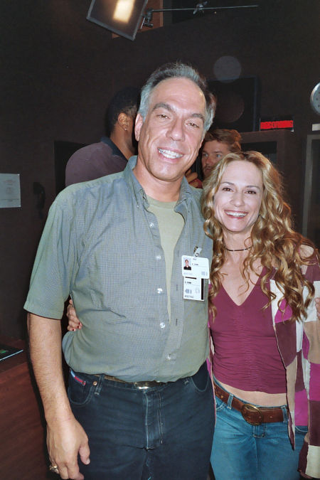 Rod Simmons with Holly Hunter on the set of 