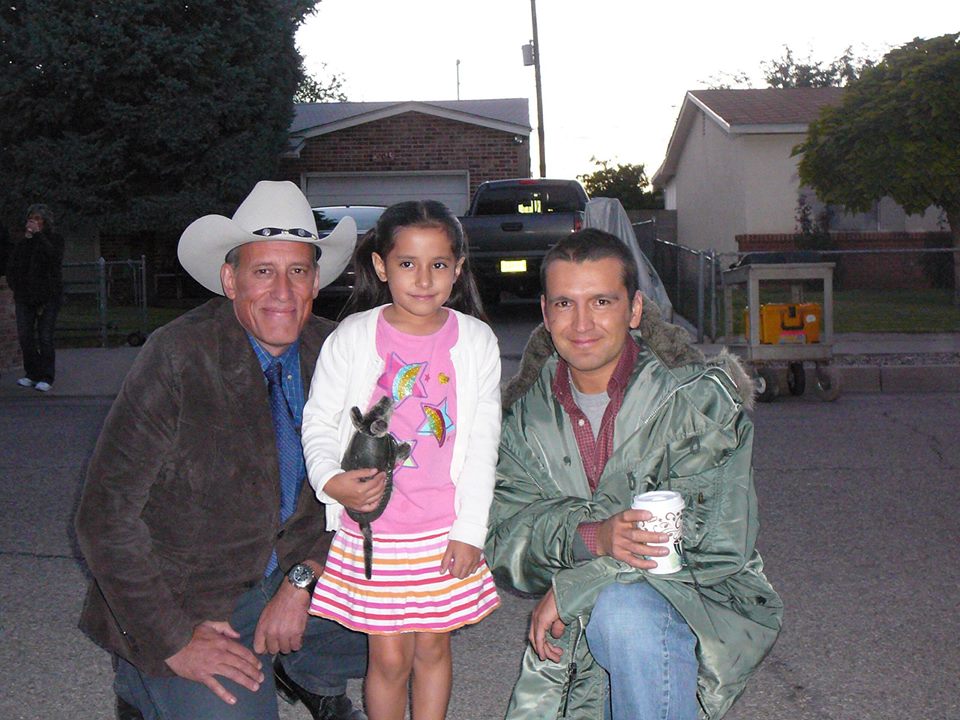Danica with Alex Fernandez & Luis Bordonada on the set of Killer Woman