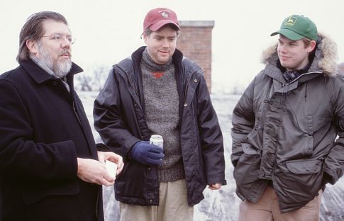 Producer John Hughes, John's son - writer James Hughes, and director Kyle Cooper