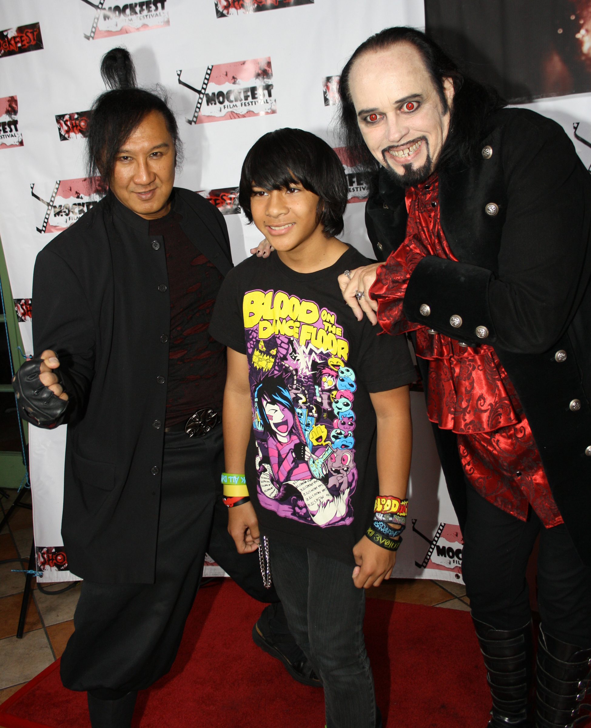 Johnnie Saiko, Tai Urban, and (Scy Fy's Monster Man) Cleve Hall arrive at the 6th Annual Shockfest Film Festival