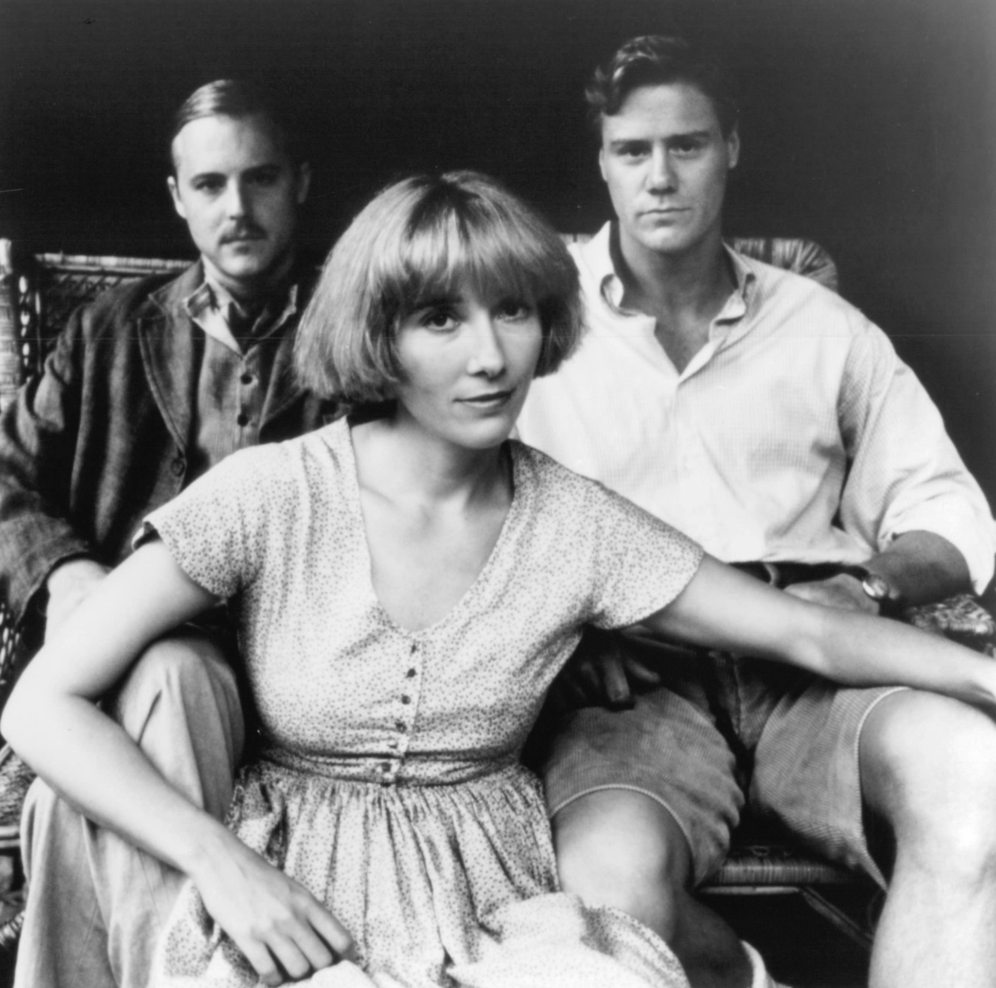 Still of Emma Thompson, Steven Waddington and Samuel West in Carrington (1995)