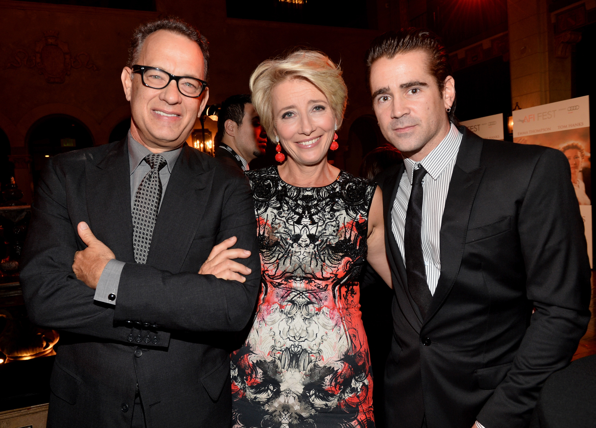 Tom Hanks, Emma Thompson and Colin Farrell at event of Isgelbeti pona Benksa (2013)