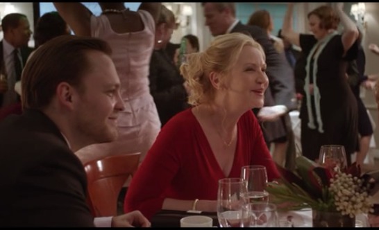 Nancy Ellen Shore, opening party scene, A Good Marriage (2014), with Joan Allen