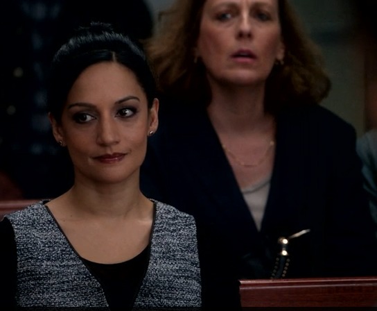 Nancy Ellen Shore with Archie Panjabi on The Good Wife, Season 6, ep. 6 Old Spice, Oct. 26, 2014