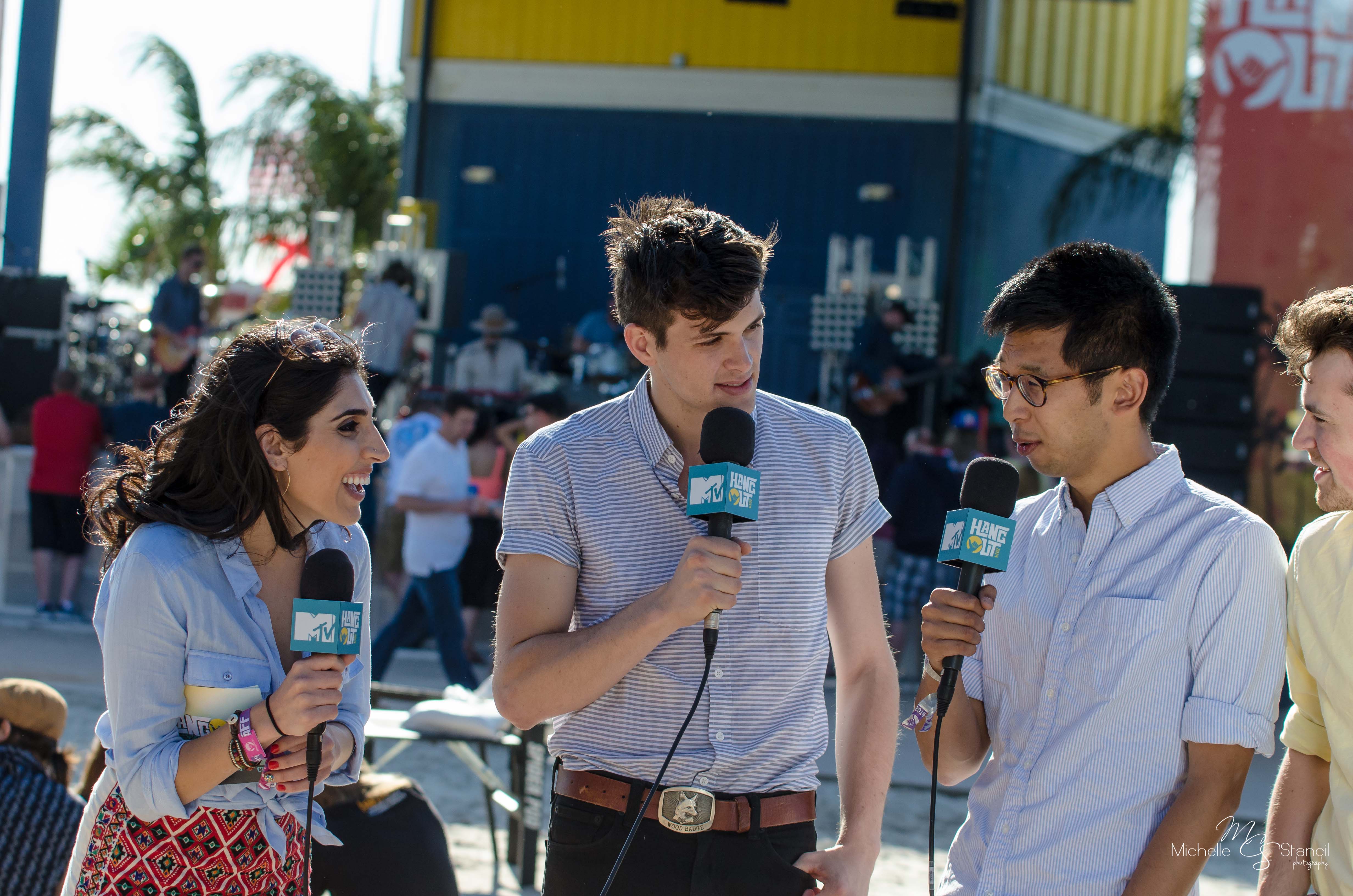 Interviewing artists for MTV at 2014 Hangout Festival!