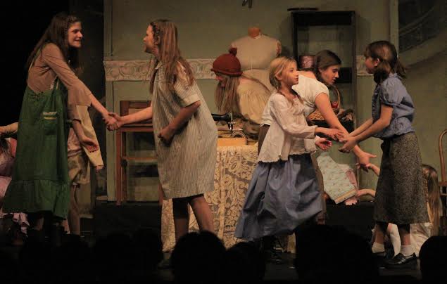 Annie Musical - Remi Dunkel dancing with fellow cast members.
