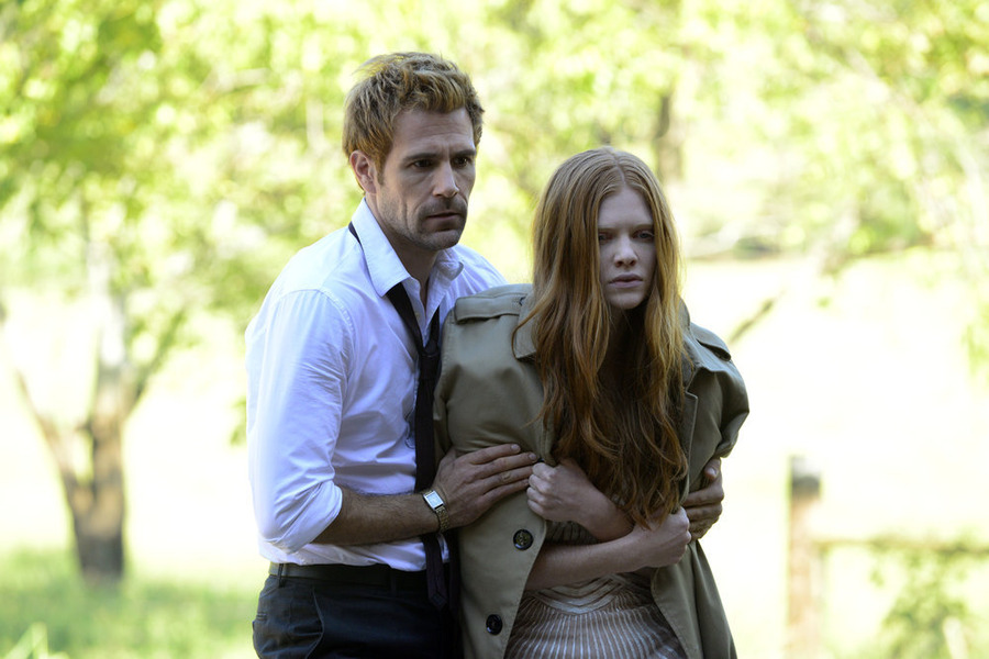 Still of Matt Ryan and Megan West in Constantine (2014)