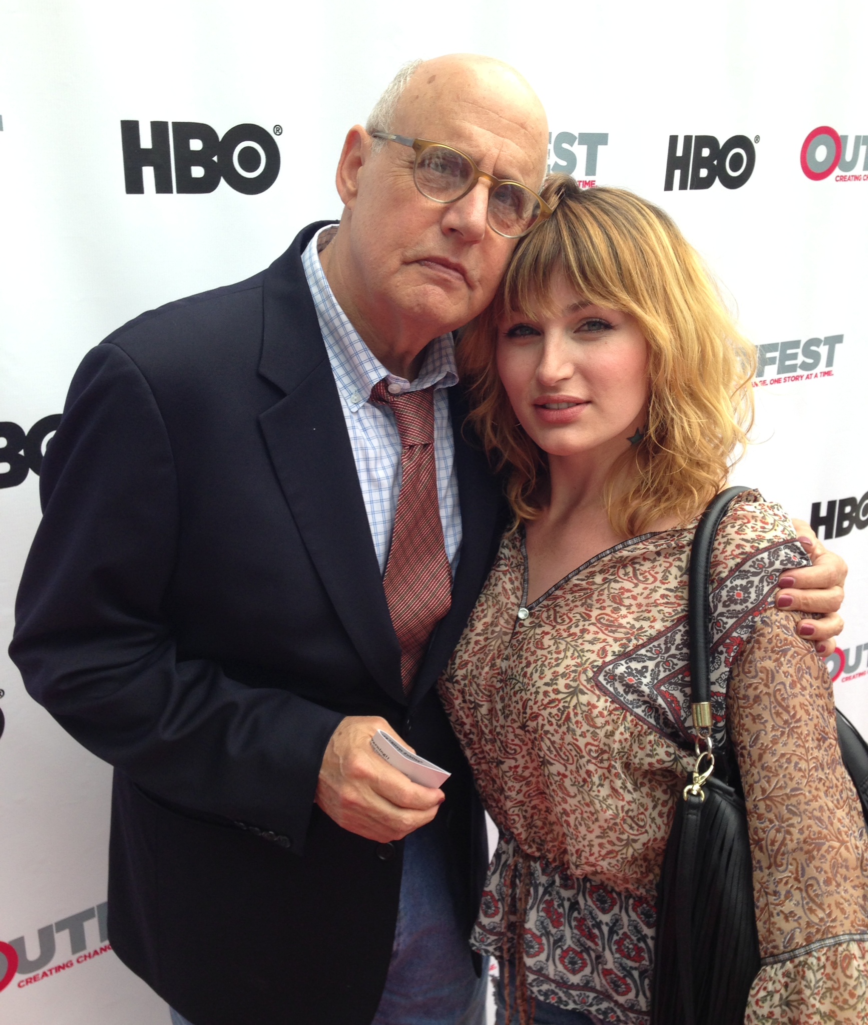 Jeffrey Tambor and Trace Lysette at screening for 'Transparent' at Outfest LA 2014