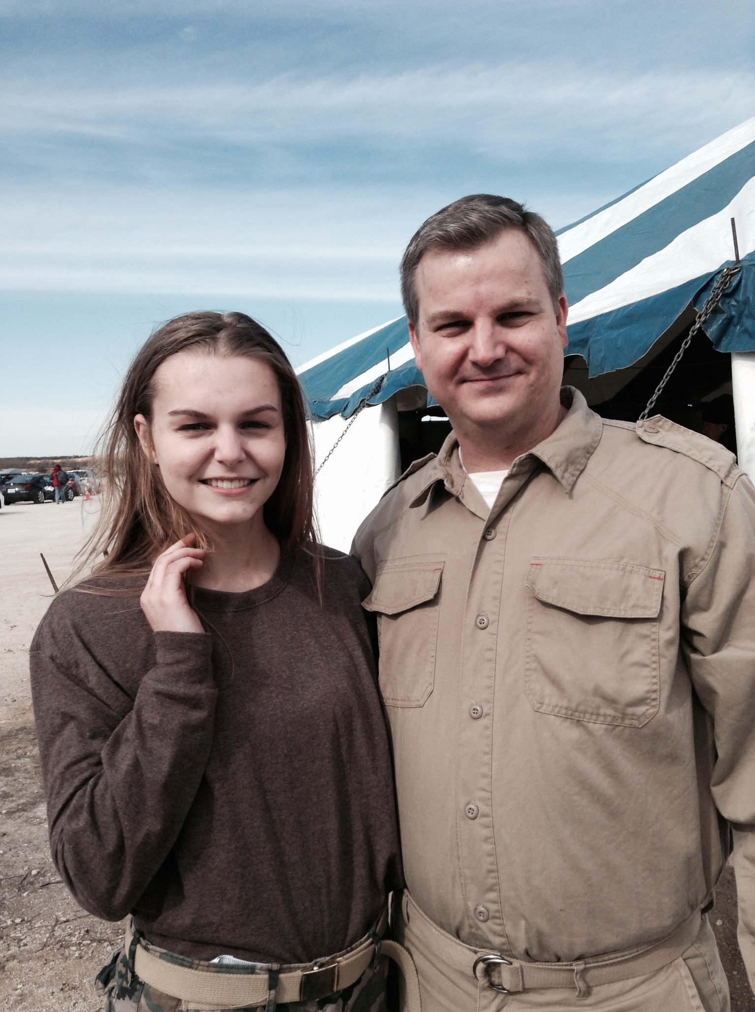 Me and my daughter Meagan on the set of Revolution