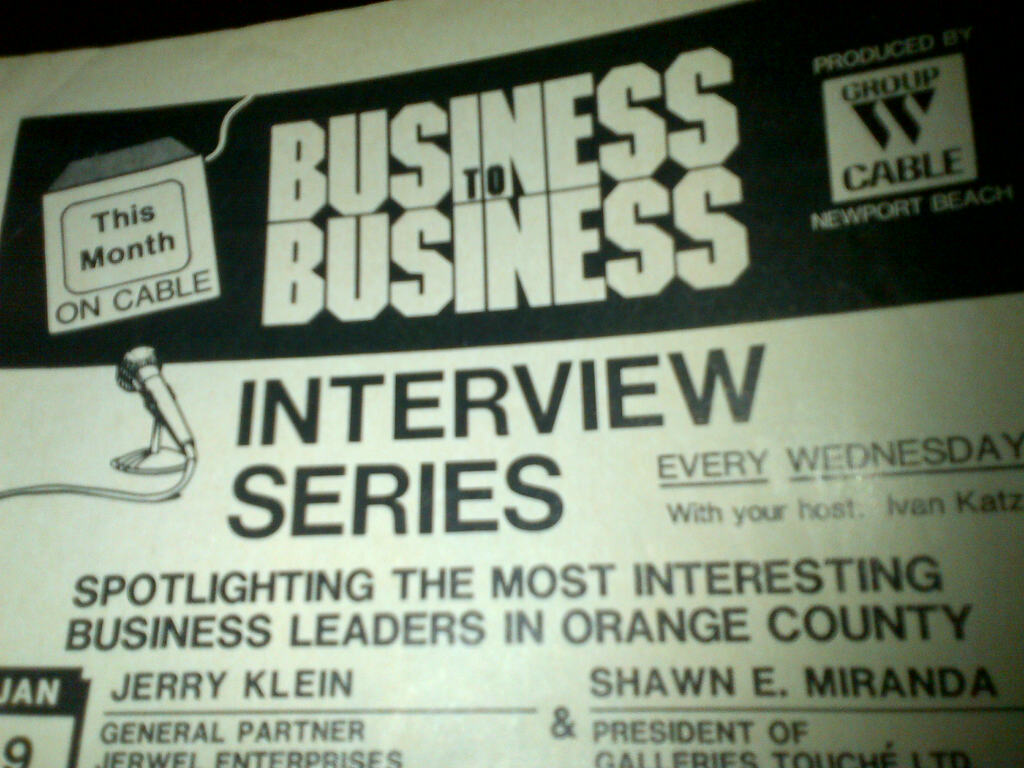 BUSINESS TO BUSINESS MAGAZINE SHOW HOST..