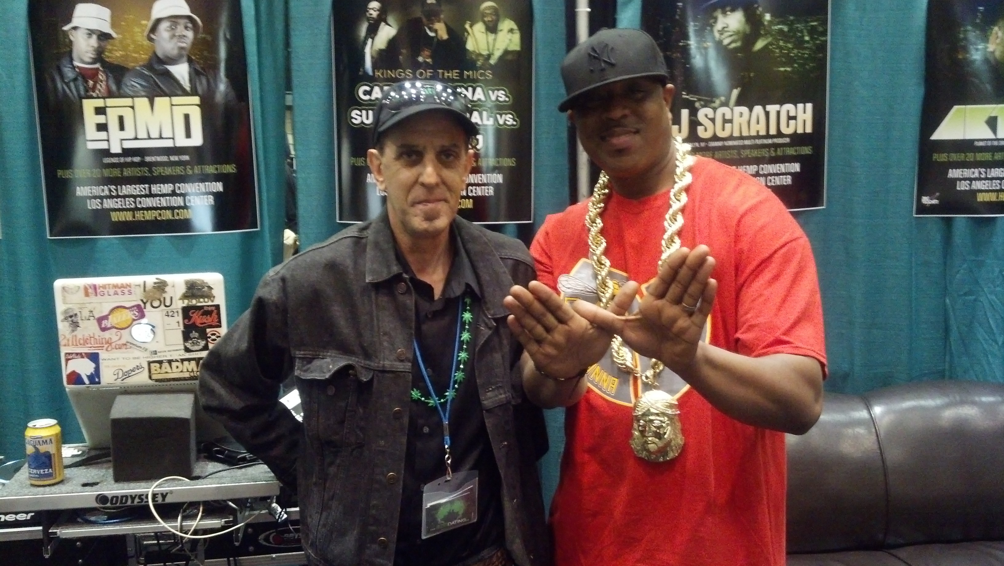 Cappadonna on set with Scott Migdol Executive producer of Green Gold.