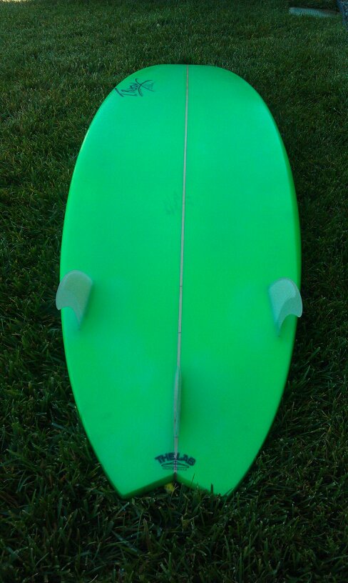 the rear end view of the boards I make in my sons name T.Rustam Surfboards