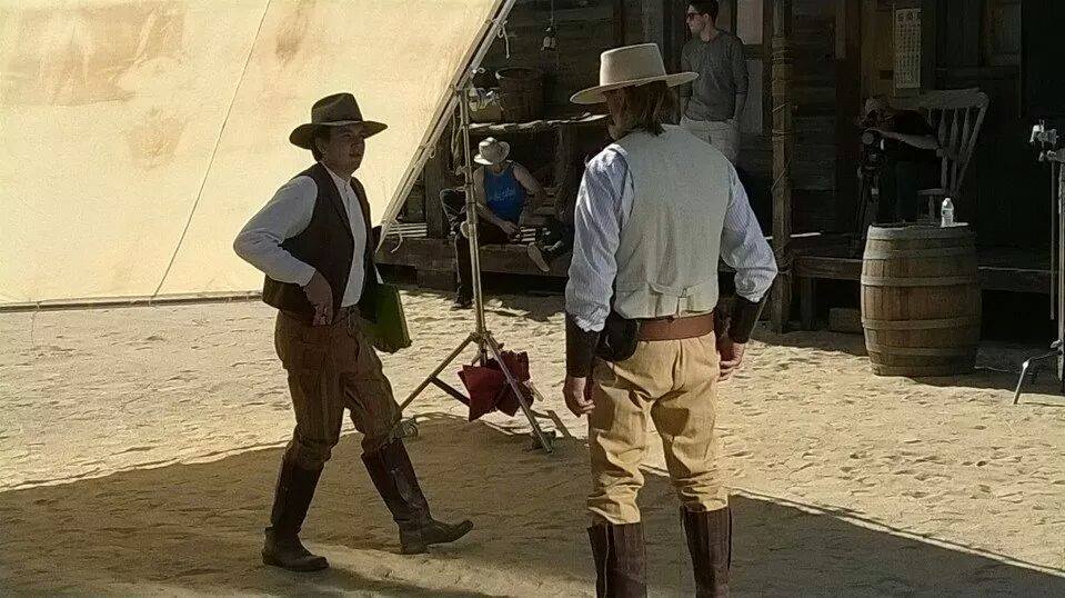 David Gutel, our director, Peace of Mind. Directing me as Marshal Jack in my shootout scene with Cletis, (Kenny Billings) the evil villain