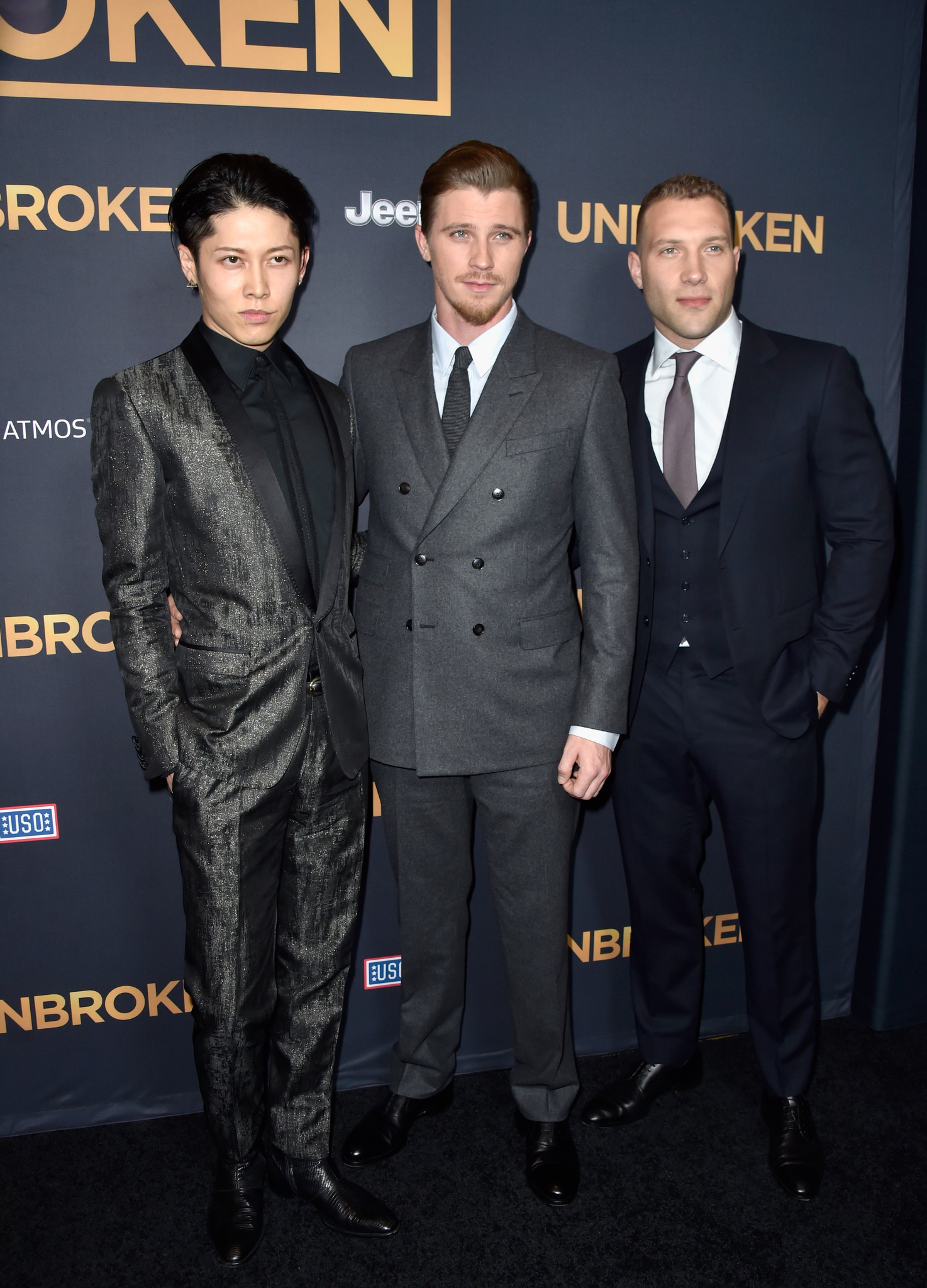 Garrett Hedlund, Miyavi and Jai Courtney at event of Nepaluzes (2014)