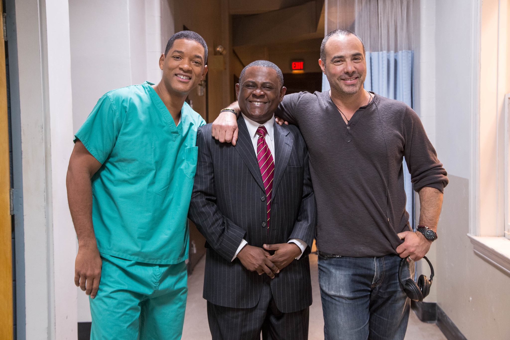 Still of Will Smith, Peter Landesman and Bennet Omalu in Concussion (2015)