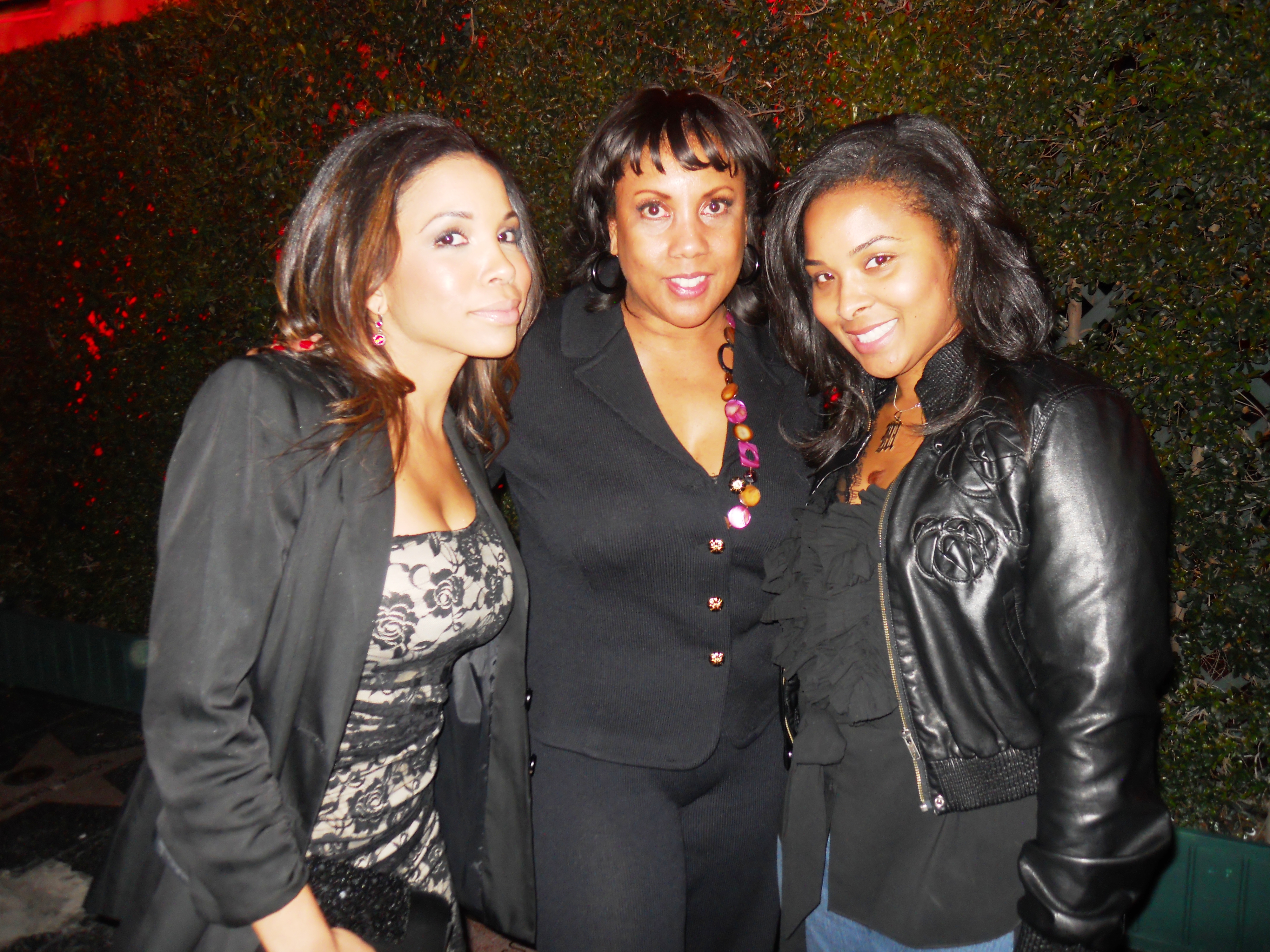 TNT's Southland Actress Maya Gilbert with Actress Mechelle Epps (Russ Parr's 35 and Ticking) at Usher performance at Avalon during Grammy week.