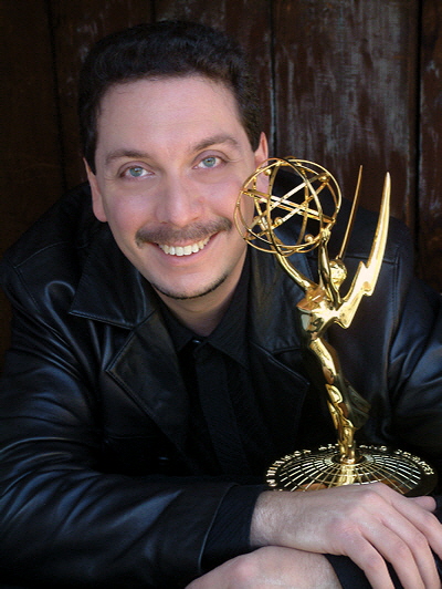 Composer Ben Zarai with his Emmy Award