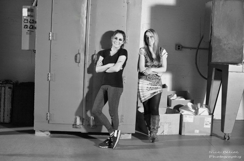 Christina Dollard and Tara London on the set of 'Fear of My Flesh'