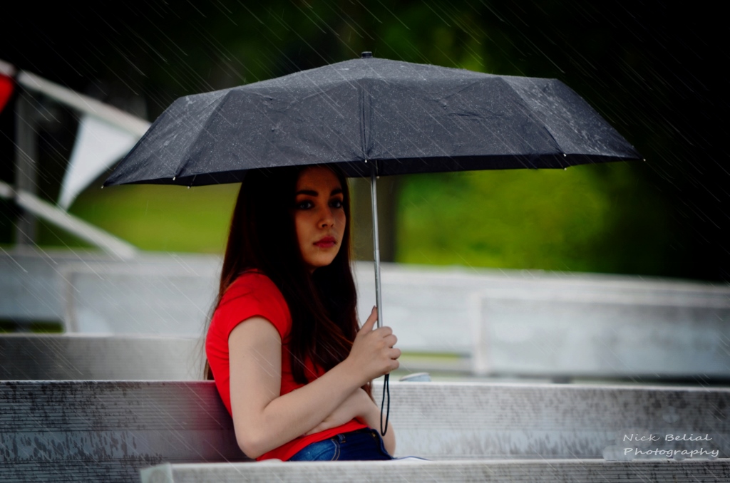 Behind-the-scenes with actress Lea Falcione, rainy day on the set of CARVER. Filmed in New Jersey, summer 2014.