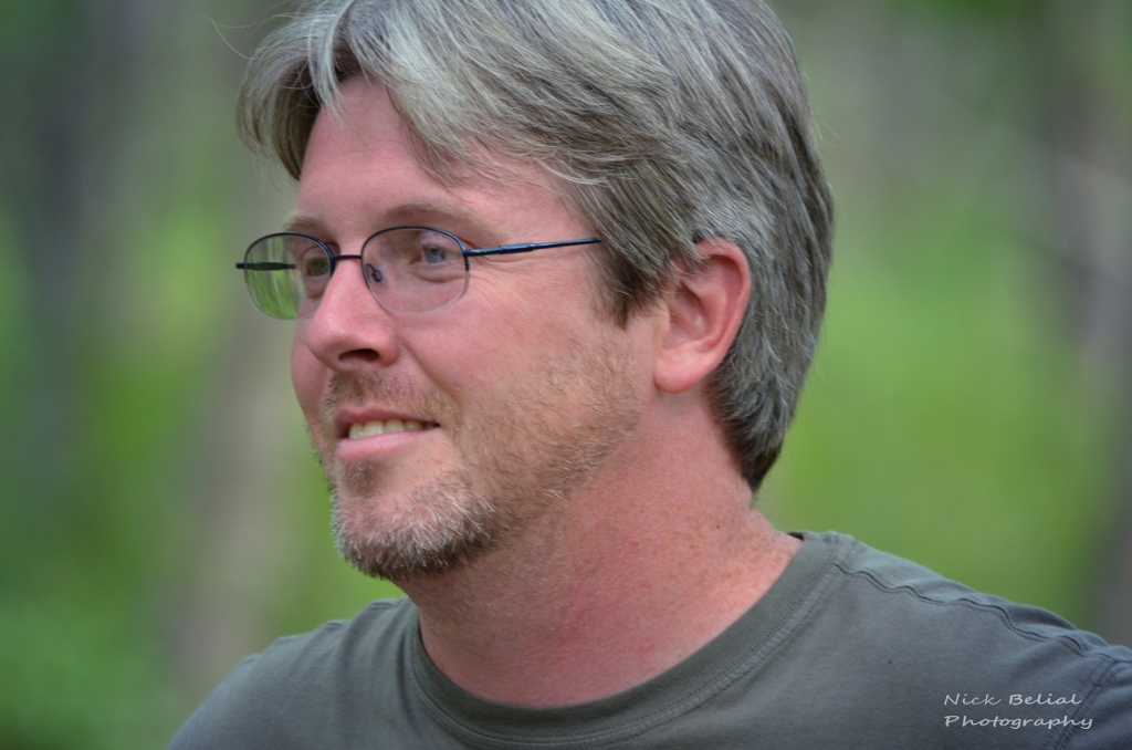 Ryan Burnett on the set of Carver. Scenes shot on location in the New Jersey pine barrens.