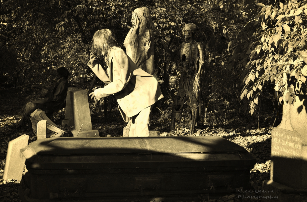 Behind-the-scenes on the set of Hayride: A Haunted Attraction.
