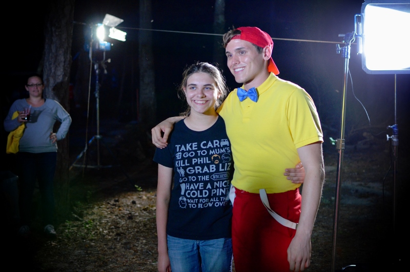 Teen Director, Emily DiPrimio on the set of indie horror film, 