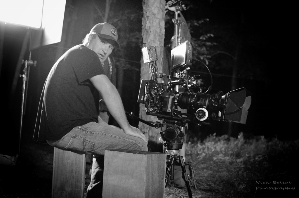 Behind-the-scenes on the set of Carver: Director of Photography, Troy Bakewell.