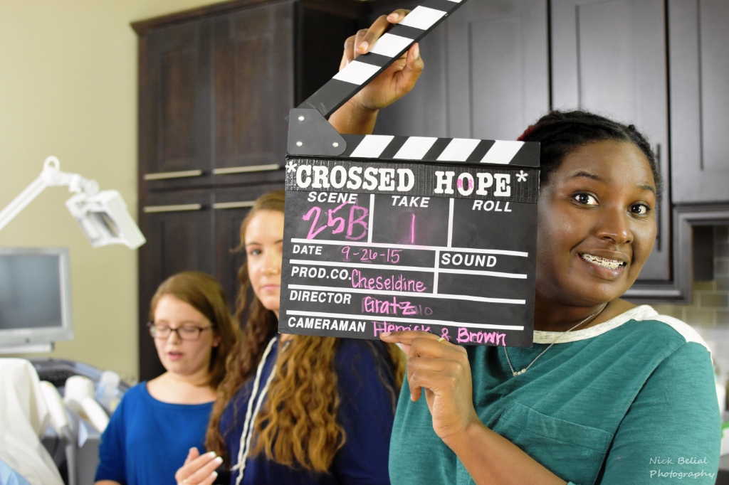On the set of breast cancer docudrama, Crossed Hope