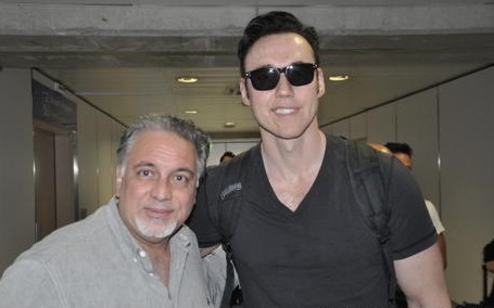 Arambilet and Kevin Durand, Nice airport, on our way to Cannes 2014