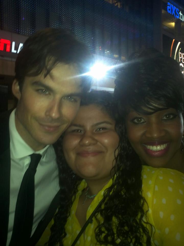 With Ian Somerhalder and a friend at the 2013 People's Choice Awards