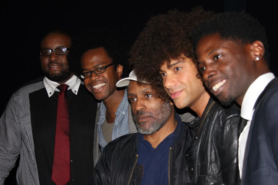 Jazz Ellington, Paul R.Brewster,(Urban Screen) Cal Dino, East End Film Society, and Jamie Archer, X Factor (2014) at Sparkle UK Premiere, (Genesis Cinema)