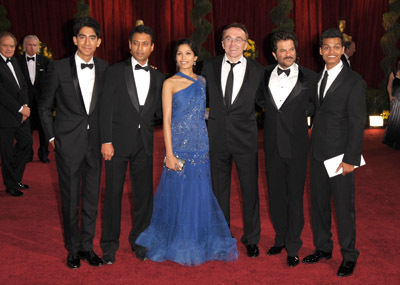 Danny Boyle, Anil Kapoor, Irrfan Khan, Dev Patel, Madhur Mittal and Freida Pinto