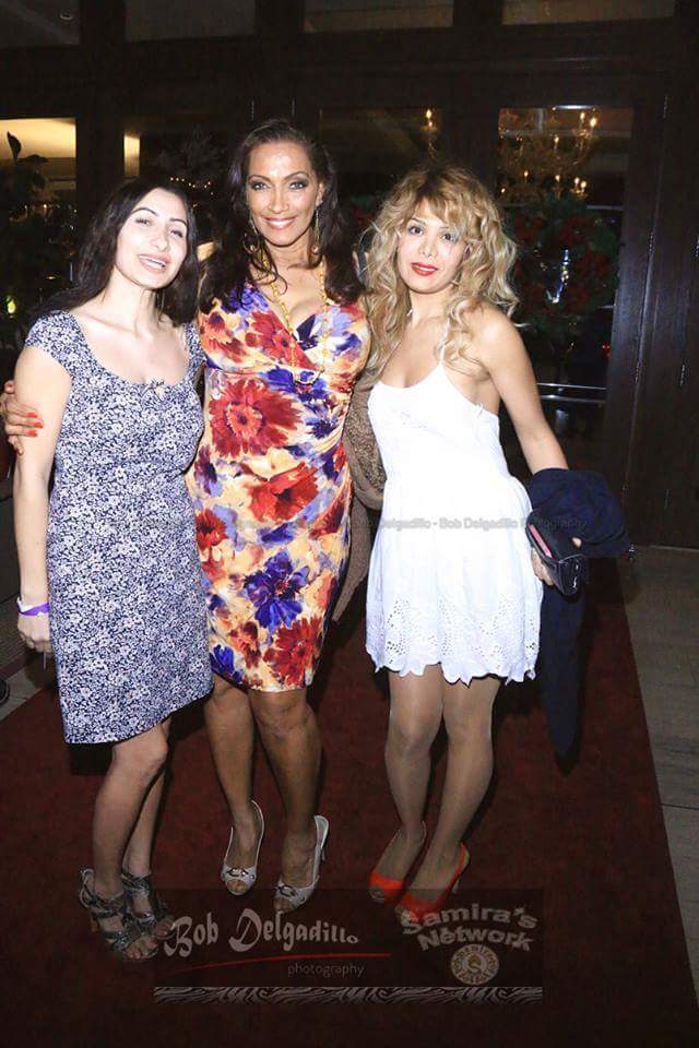 At Christina DeRosa's Birthday Bash in Beverly Hills. Kathleen Bradley and Ghazal Alnahas.